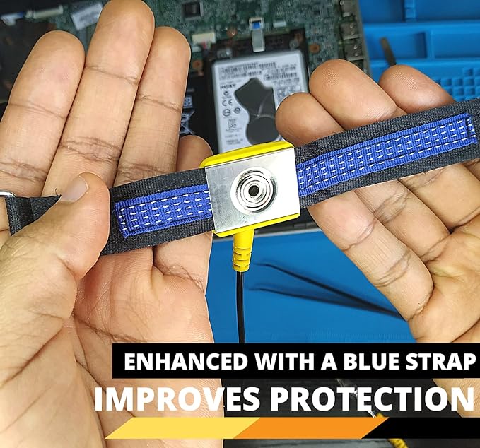 Safe ESD Anti Static Wrist Strap Band Long Earthing Wristband Grounding Bracelet - Image 4