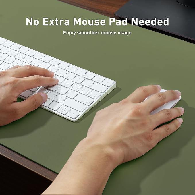 Aothia Leather Desk Pad Protector, Mouse Pad, Office Desk Mat, Non-Slip PU - Image 4