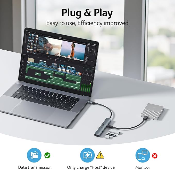 Acer 10 Gbps USB C Hub, USBC Splitter - Image 4