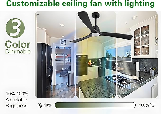 Gaizw Ceiling Fans with Lights, 60 Inch Ceiling Fan with Light and Remote - Image 9