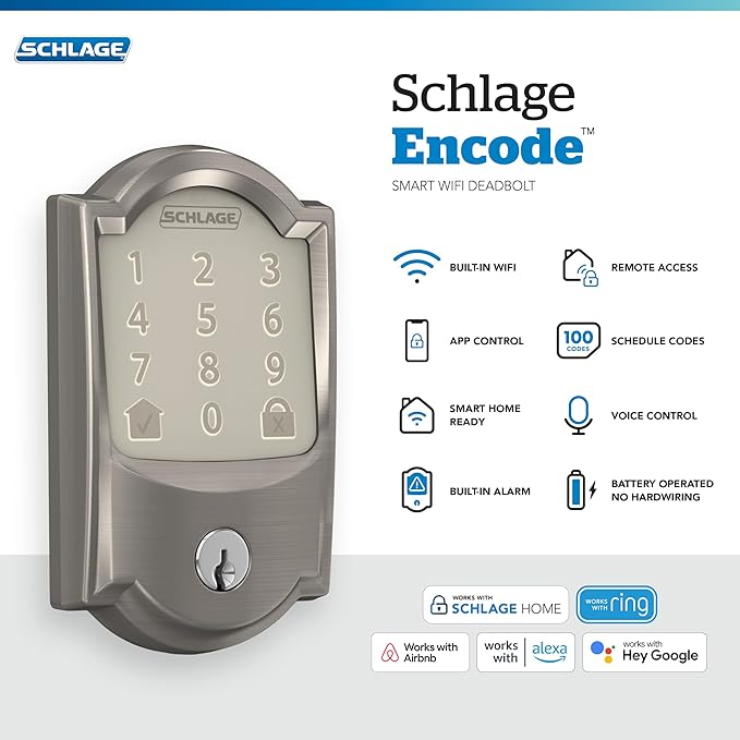Schlage Encode Smart WiFi Deadbolt Lock - Image 2
