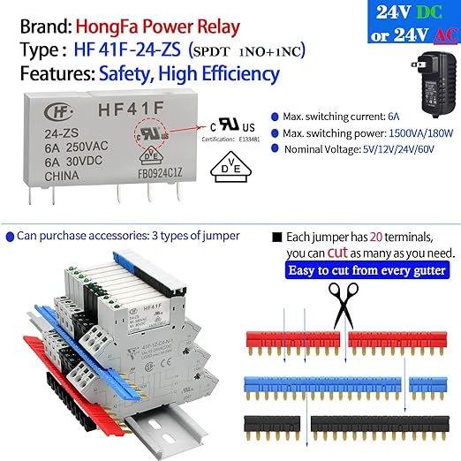 3Pcs 24V Miniature Relay for PLC Controller 24VDC and 24VAC Relay SPDT 6Amp - Image 6