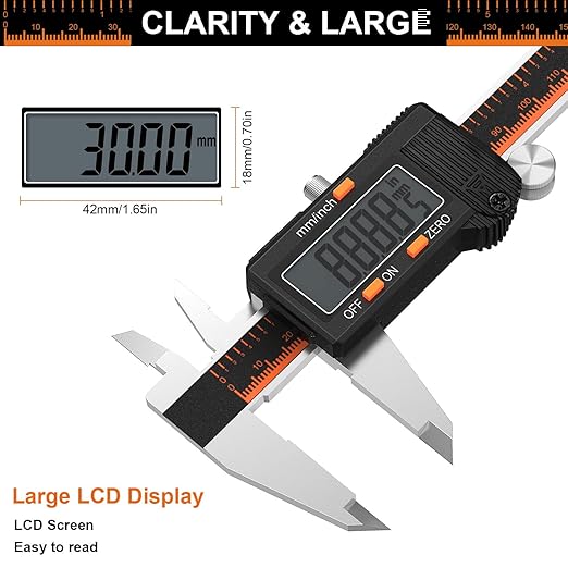 HARDELL Digital Caliper, 6 Inch Stainless Steel Caliper Measuring Tool - Image 5