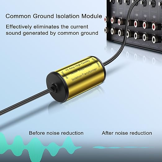 PNGKNYOCN Car Stereo Noise Suppressor, 15A RCA Stereo 2 Channel Ground Loop - Image 4