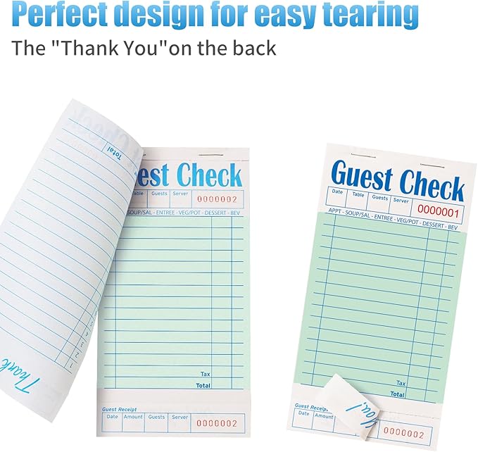 40 Pack/2000 Tickets Guest Checks Books - Image 4
