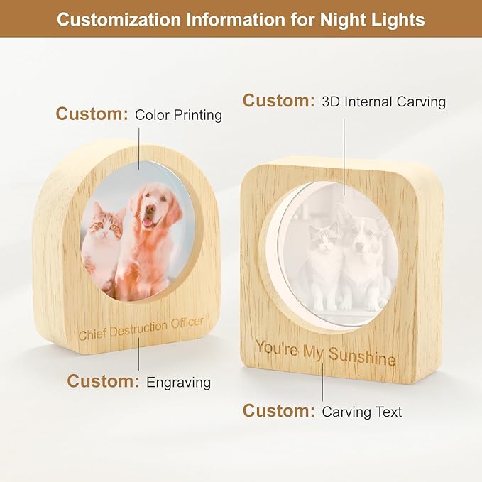 Yijhpbc Custom 3D Crystal Photo Night Light Personalized Photo Crystal Ball - Image 4