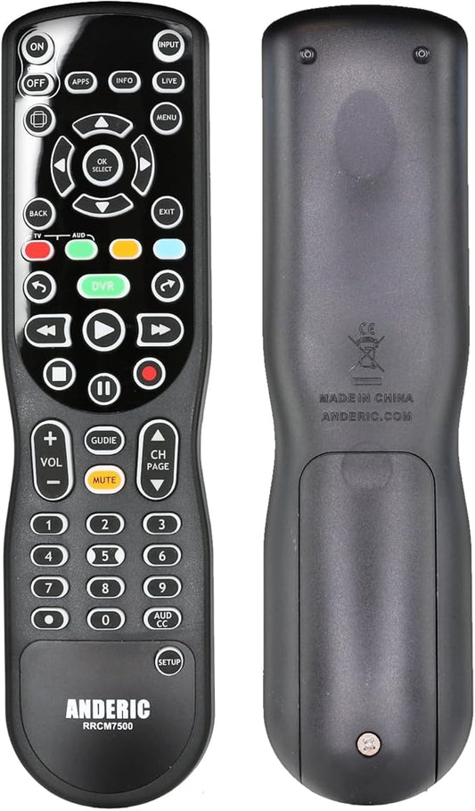 ANDERIC RRCM7500 for Channel Master DVR Remote Control CM7500XRC2 Replacement by Anderic