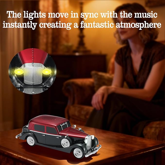 WSTER Vintage Car Bluetooth Speaker, Retro Classic Model - Image 4