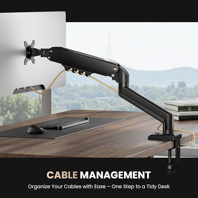 SIAGO Single Monitor Stand, 15 to 32 Inch Monitors Arm, Adjustable Mount - Image 8