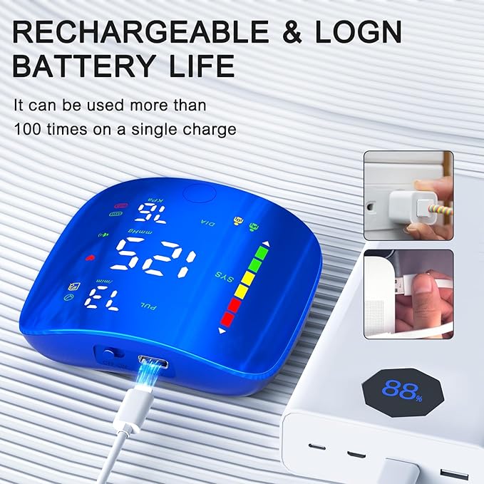 Wrist Blood Pressure Monitor, Rechargeable Blood Pressure Cuff - Image 4
