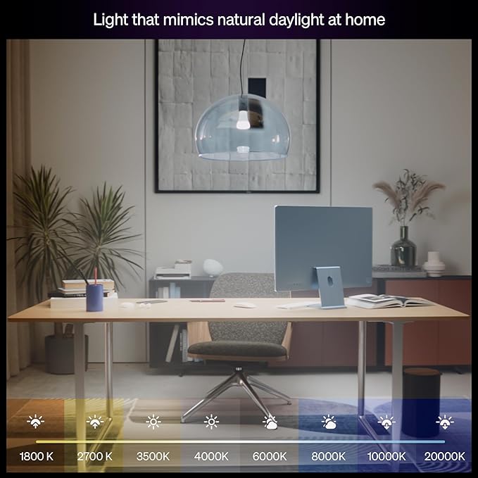 Philips Hue Smart LED A19 Bulb 1-Pack, E26 Base, Full Spectrum Light - Image 4