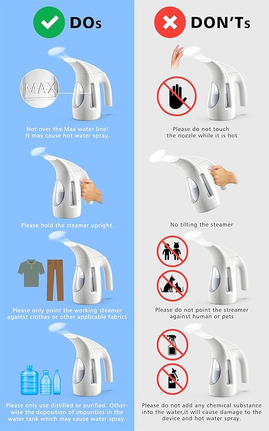 HiLIFE Steamer for Clothes, Portable Handheld Design, 240ml Big Capacity - Image 7