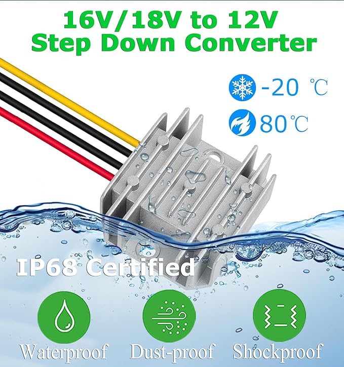 DC 8-40V to 12V Converter 3A 36W Regulated Voltage Power Converter IP68 - Image 5