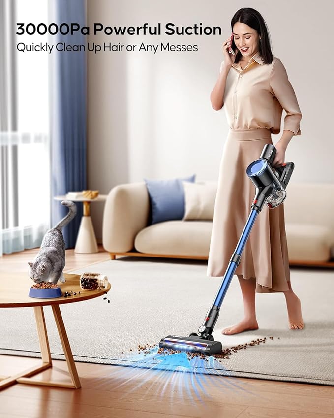 Cordless Vacuum Cleaner, 30Kpa/400W/45 Mins Small Stick Vacuum Cleaner - Image 2
