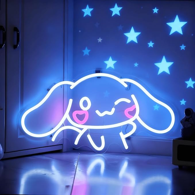 THIIXDAI Cinnamoroll Neon Sign for Room Decor, USB Powered LED Lights by THIIXDAI