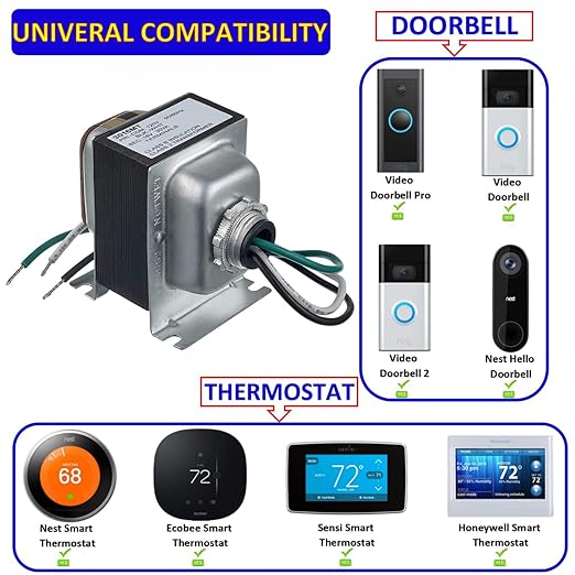 BOJACK Doorbell Transformer 16V 30VA AC Power Supply Thermostat 16 Volt 30VA - Image 4