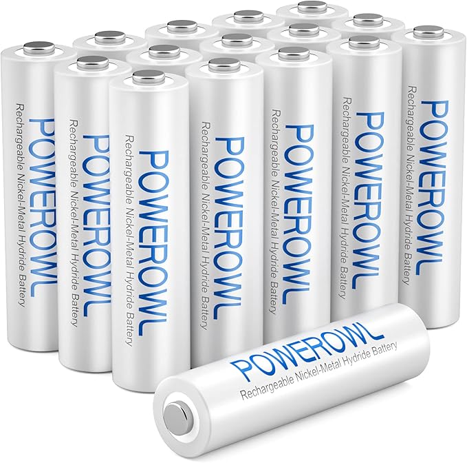 POWEROWL AAA Rechargeable Batteries High Capacity, Low Self Discharge HR03 by POWEROWL