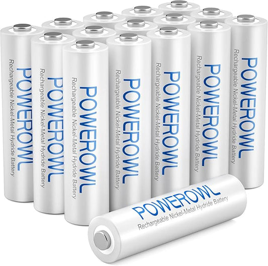 POWEROWL AAA Rechargeable Batteries High Capacity, Low Self Discharge HR03 by POWEROWL