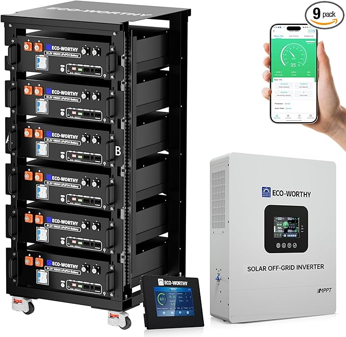 ECO-WORTHY Home Power Station Backup Power, 30720Wh LiFePO4 Battery Support by ECO-WORTHY