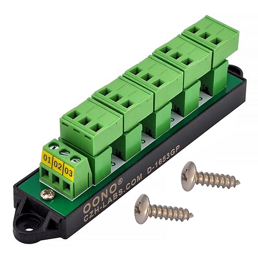 16Amp 300V 3x6 Position Pluggable Terminal Block Distribution Module. OONO by OONO