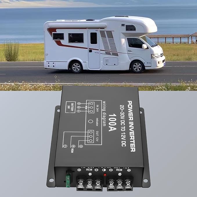 XMSJSIY DC 24V to 12V Step-Down Voltage Converter 100A 1200W DC 20-30V to 12V - Image 6