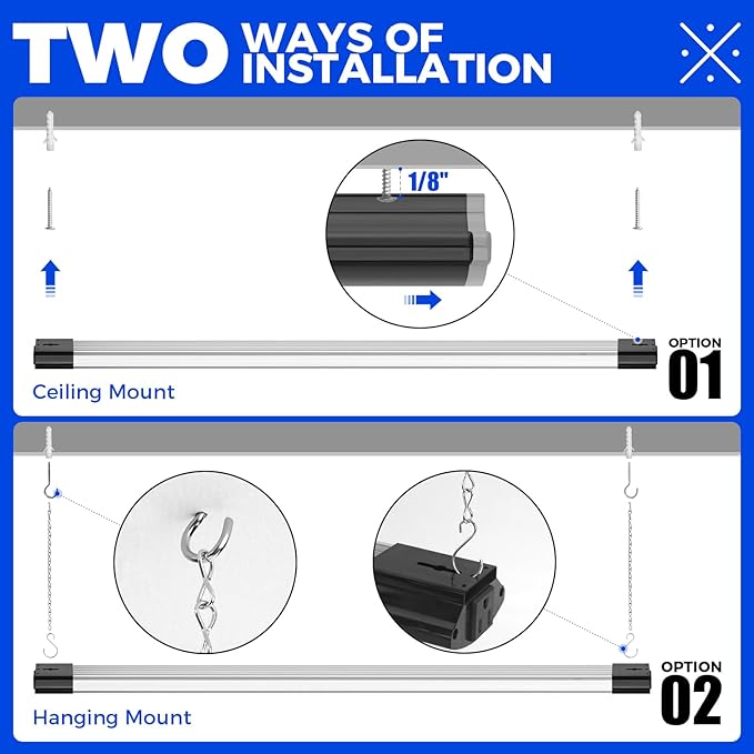 Barrina BS84 LED Shop Lights for Workshop 4FT, 6500K Linkable Light Fixture for - Image 5