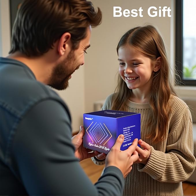 Heepulor Infinity Hyper Cube LED Table Lamp, Color-Changing Music-Sync - Image 6