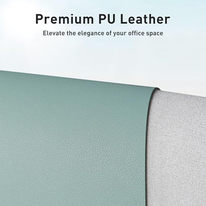 Aothia Leather Desk Pad Protector, Mouse Pad, Office Desk Mat, Non-Slip PU - Image 2