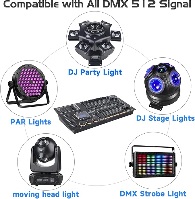 Professional DMX512 Stage Lighting Controller, Mini Pearl Stage Light Console - Image 3