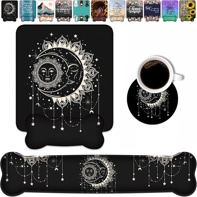 Wrist Rest Support Ergonomic Gel Mouse Pad and Memory Foam Keyboard Set by Unknown