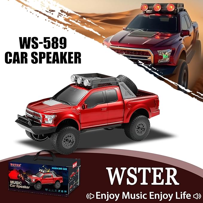 WS-589 Rugged Pickup Truck Bluetooth Replica Speaker – Portable Audio - Image 2