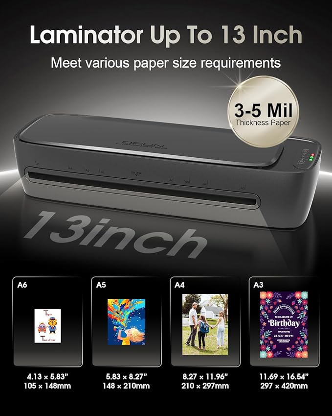 Qfun Laminator Machine 13 Inch Thermal Laminating machine 11x17 - Image 7