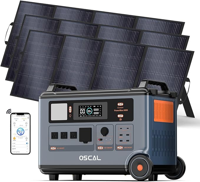 OSCAL PowerMax 6000 Solar Generator by OSCAL
