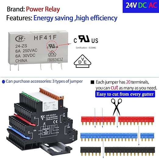 10Pcs Miniature Relay 24V DC, 24V AC 6Amp SPDT - Image 6
