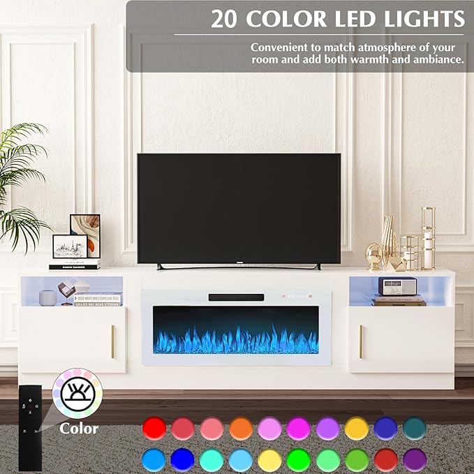VITESSE TV Stand Fireplace - Image 5