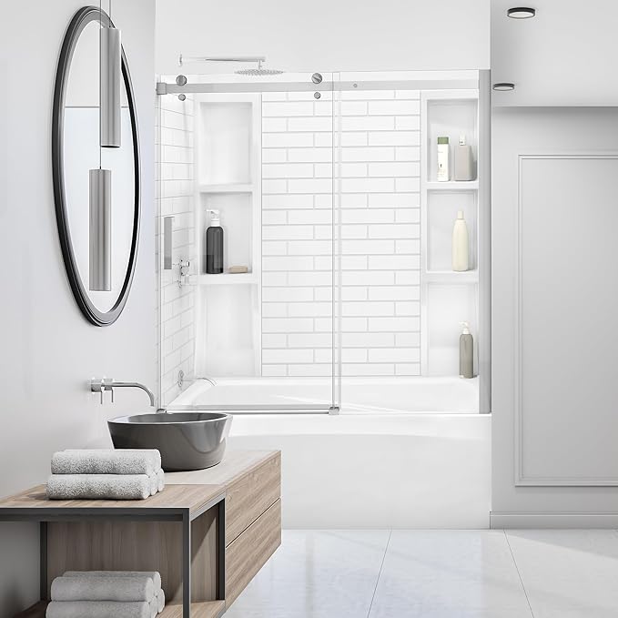 White Polystyrene Tub Wall Surround 32"x 60"x 58" - Image 2