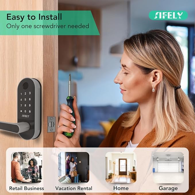 Built-in WiFi Fingerprint Smart Door Lock - Image 7
