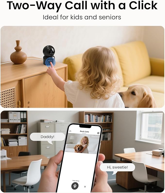 Anlapus A50 4K Pan/Tilt Home Indoor Security Camera, Plug-in WiFi Pet/Baby - Image 7