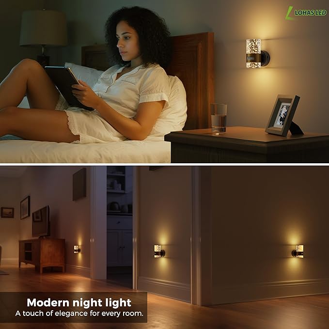 L LOHAS LED Motion Sensor Night Light, 2 Pack Wireless Rechargeable Wall - Image 7