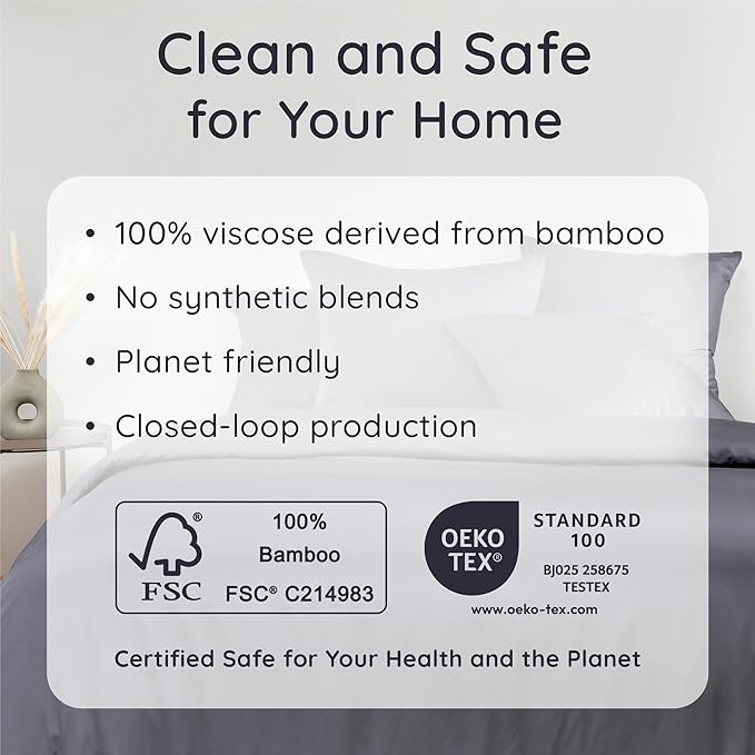 Bambaw 100% Viscose Derived from Bamboo Sheets King Size Set – 6pcs Set of - Image 6