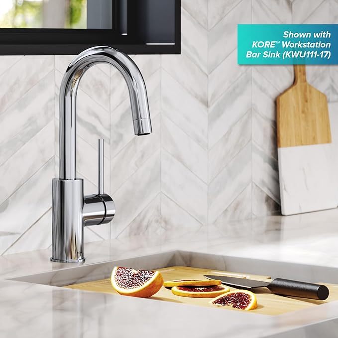 KRAUS Oletto Single Handle Kitchen Bar Faucet in Chrome Finish, KPF-2600CH - Image 3