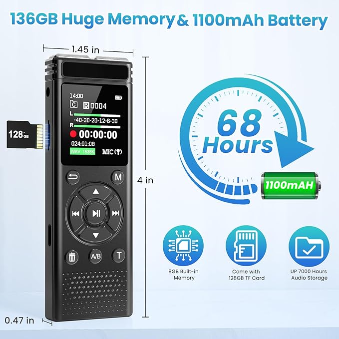 136GB Digital Voice Recorder - Image 3