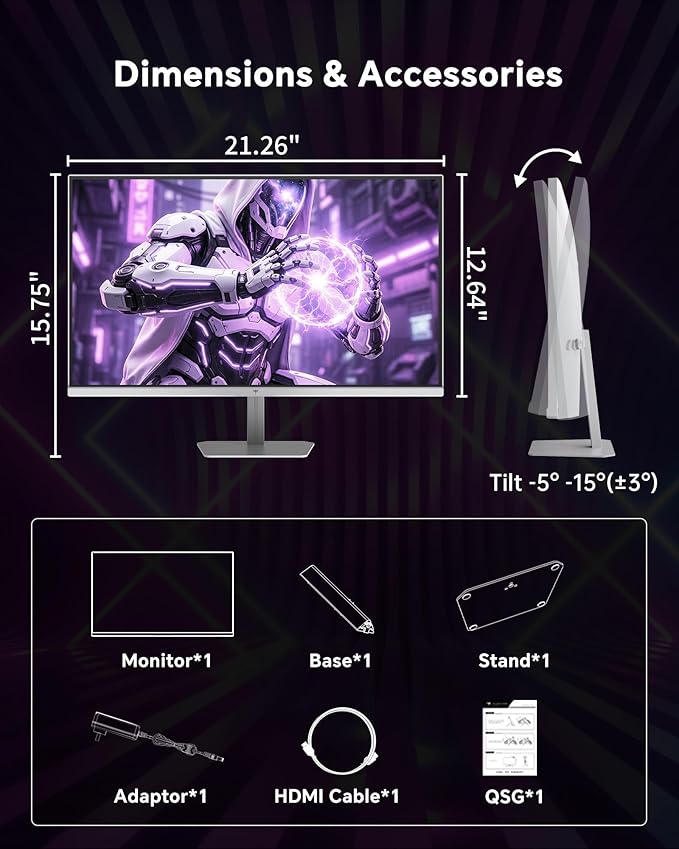 KTC 24 Inch 240Hz Gaming Monitor, 1080P PC Computer Monitor - Image 8