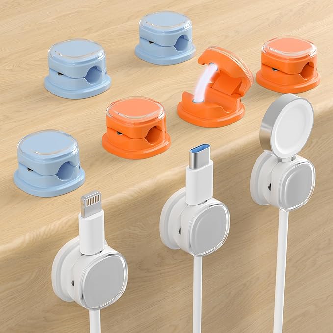 Magnetic Cable Clips, Adjustable Cord Holder Management, Adhesive Wire Keeper by COOCAT