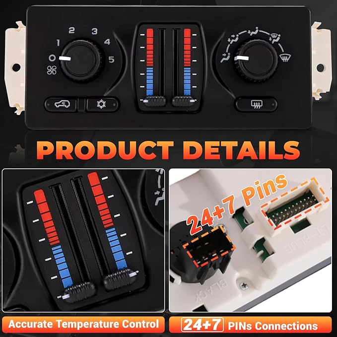RAGBUSCLE Climate Control Panel, HVAC Control Module, Climate Control Module - Image 5