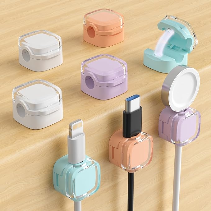 Magnetic Cable Clips, Adjustable Cord Holder Management, Adhesive Wire Keeper by COOCAT