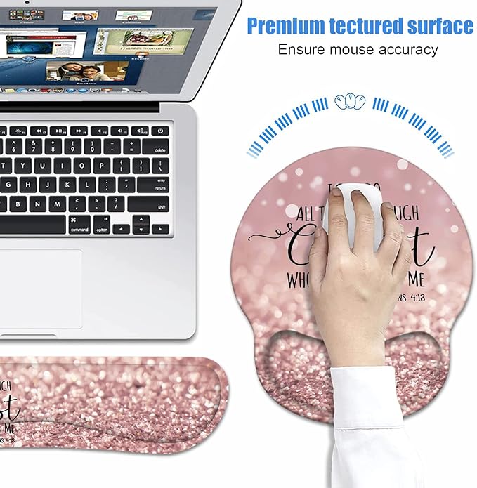 Keyboard Wrist Rest + Mouse Pad Wrist Support Set - Image 4