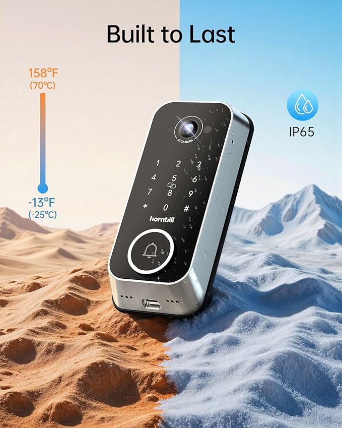 Hornbill Video Smart Lock with Camera: 10-in-1 Ring+2K - Image 9