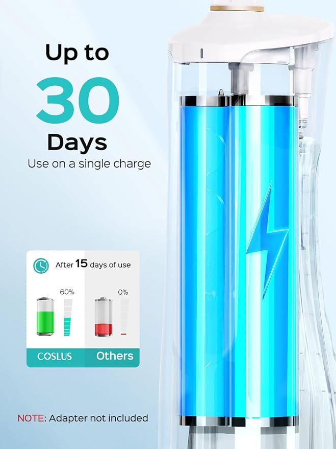 COSLUS Portable Water Flosser for Teeth: 10 Pressure Settings Professional - Image 4