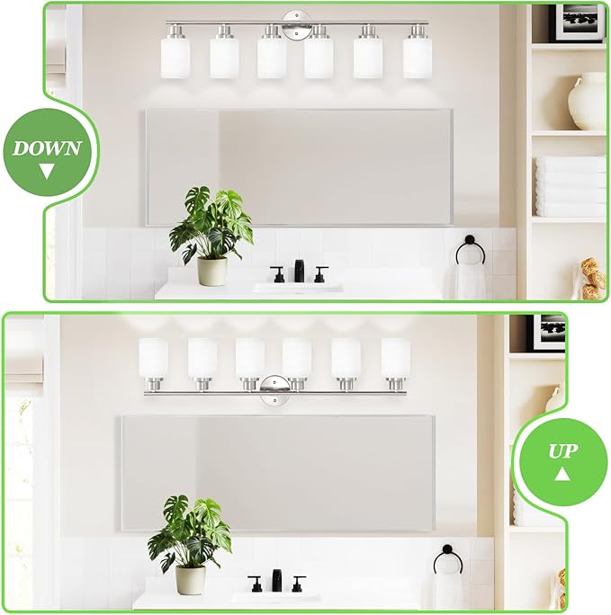 Guliaofo 6-Light Brushed Nickel Vanity Lights - Image 5